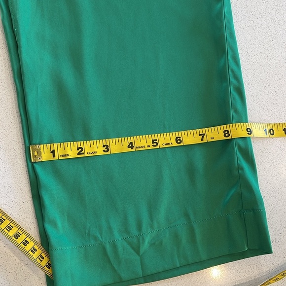 Montserrat New York Wide-Leg Silk Pants - Green, Size M - Picture 7 of 7